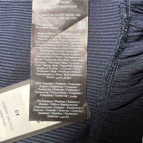 Vero Moda Richie Short Dress In Navy Blaze, M, NWT - Picture 9 of 9